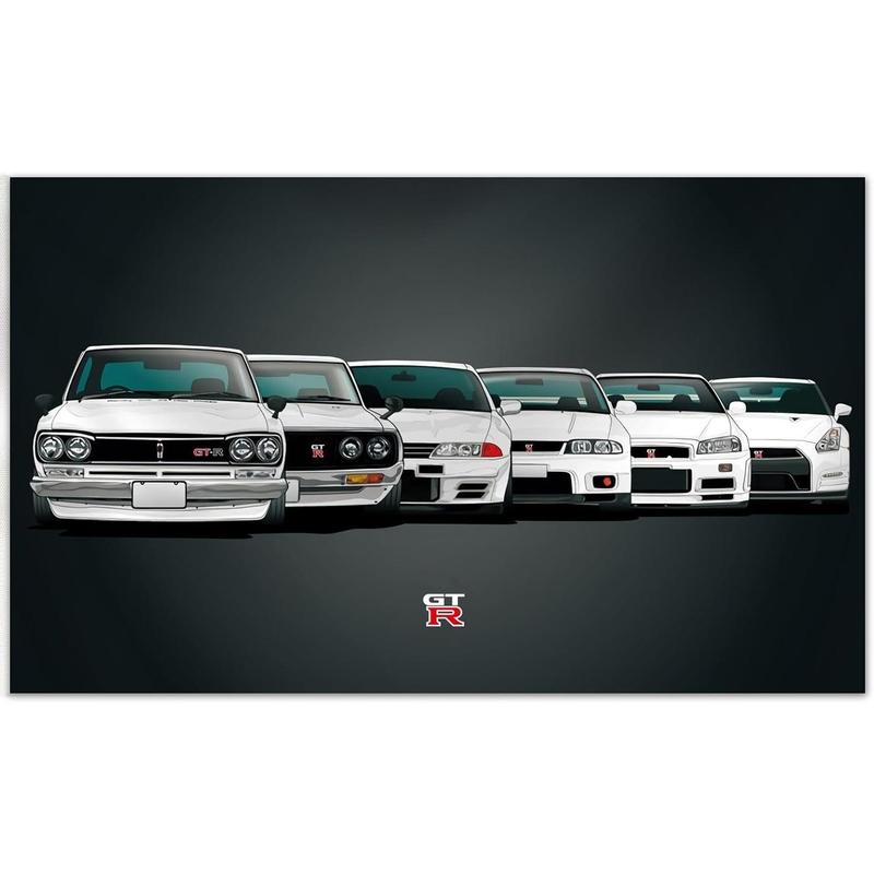 GTR Car Flag 40 x 60 IN for GTR JDM Fans , Polyester Wall Tapestry Poster Decor Print,Room Flags Accessories for Gaming Walls