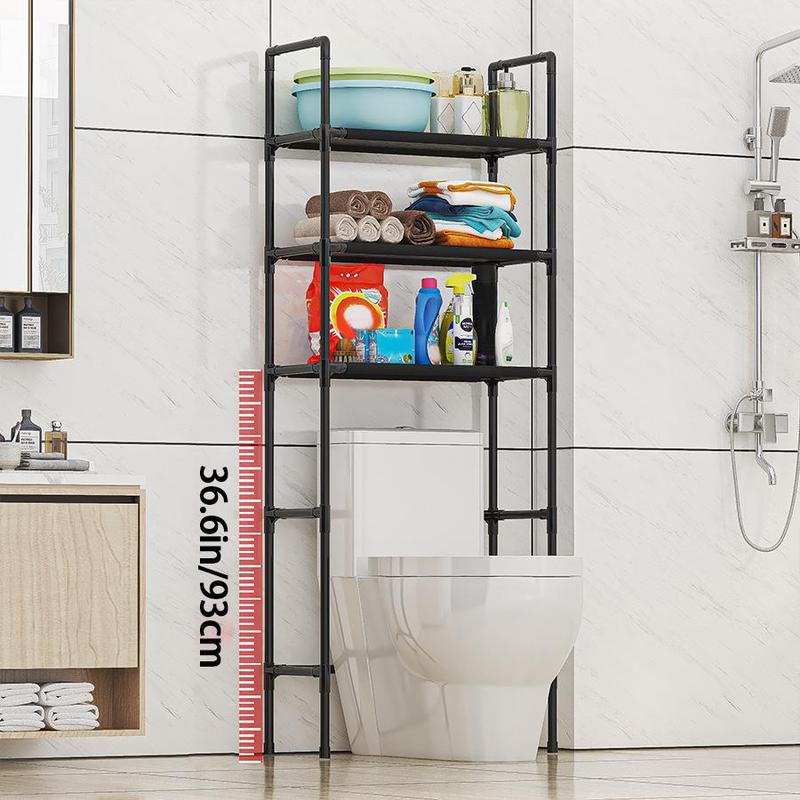 Bathroom Storage Rack, 1 Count Floor Toilet Rack, Toilet Tank Side Storage Rack, Bathroom Organizer, Home Organizer for Bathroom