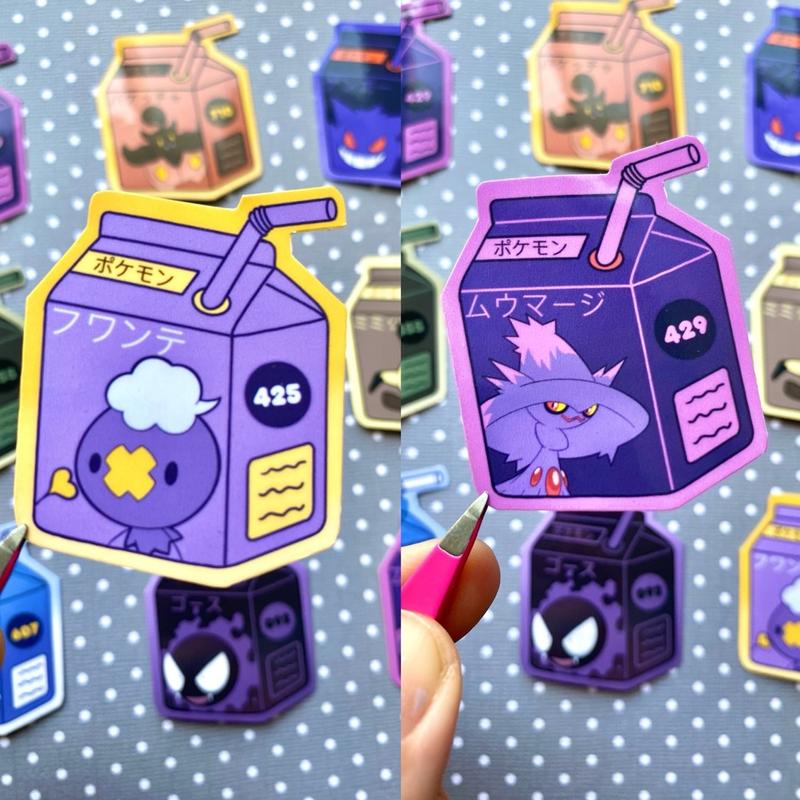 Ghost Type Juice Boxes Decorative Sticker Set