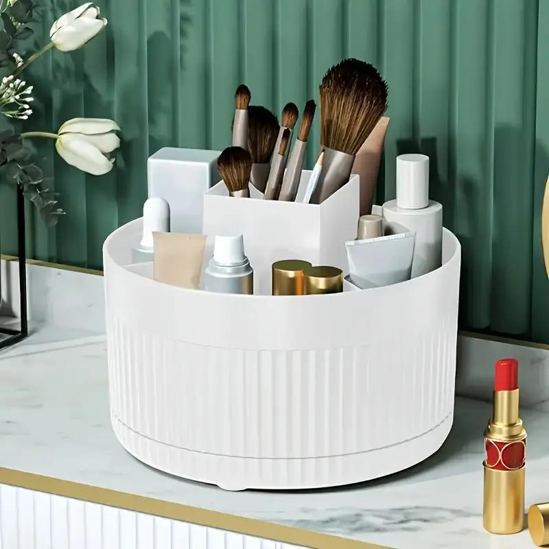 360° Rotating Makeup Organizer, 1 Count Makeup Storage Box, Cosmetic Storage Box, Home Organizer for Bedroom Vanity Bathroom