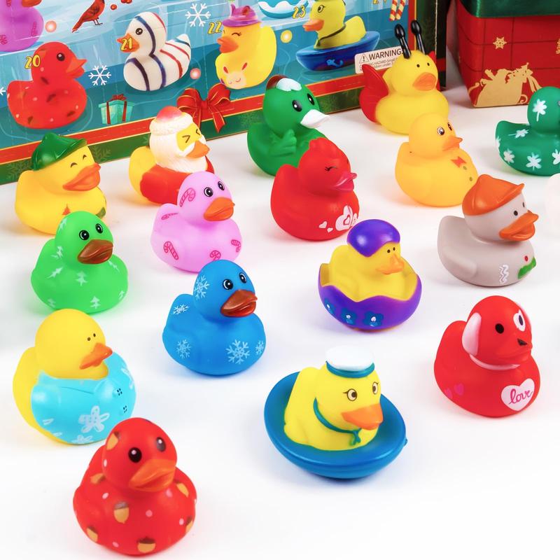 CHRISTMAS SALE:2024 Advent Calendar Christmas Ducks - 24pcs  Duck Advent Calendar 24 Days of Christmas Countdown  Fun Duck Bath for Xmas Holiday Gifts Party  Duck Party Favors