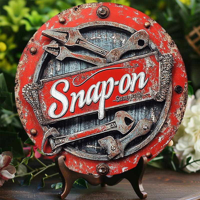 Vintage Style Hardware Store Design Door Hanger, 1 Count Wrench & Letter Pattern Creative Wooden Sign, Wall Decoration for Home Living Room Bedroom