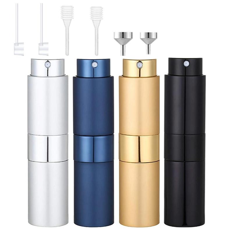 Travel Perfume Atomizer Bottle, 10pcs set Spray Bottles & Funnel & Dispenser & Spring Straws, Empty Cologne Bottle, Refillable Perfume Bottle for Travel, Outing, Daily Use