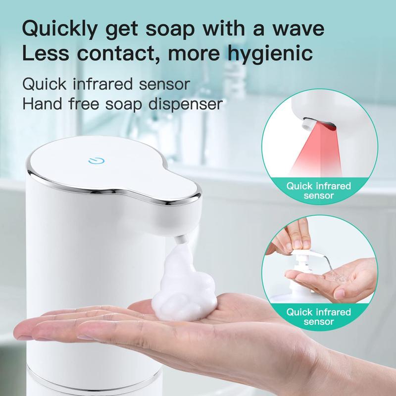 USB Hand Soap Dispenser, 1 Count Automatic Foaming Soap Dispenser, Adjustable Soap Handwasher for Bathroom Washroom, Stocking Fillers Gift