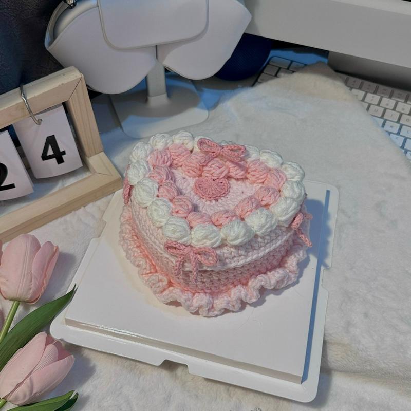 Crochet Birthday Cake with Light, Box, Container inside | Perfect Gift