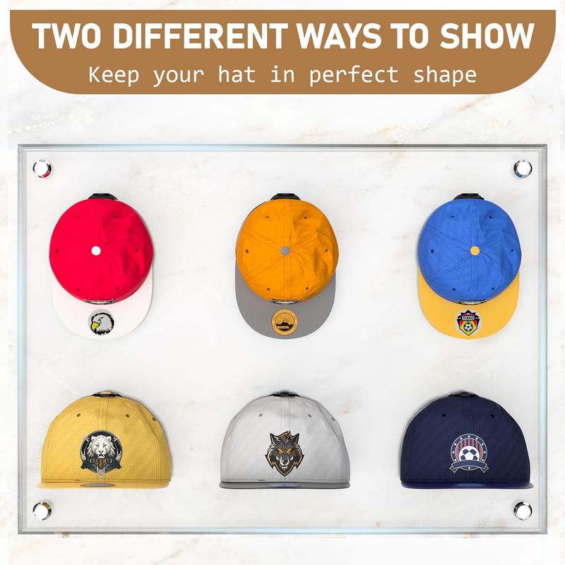 22 Pack Adhesive Hat Hooks Wall-Mounted, Self-Adhesive Hat Rack for Baseball Caps, Hat Organizer Display Key Holder Hangable for Wall, Door, Closet