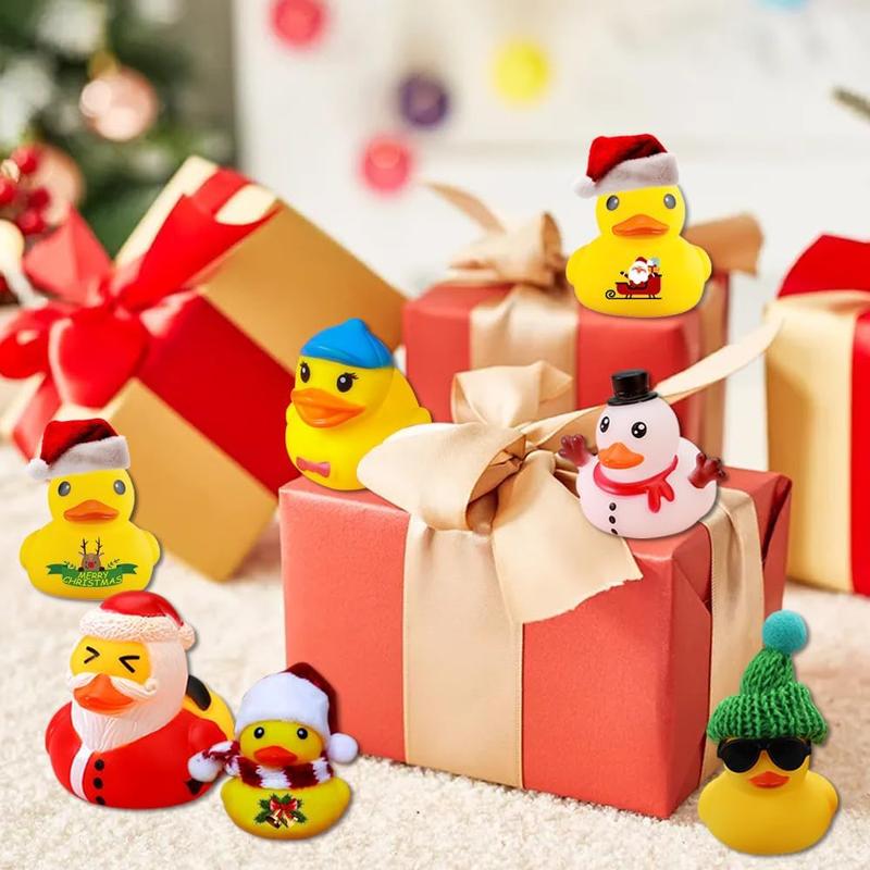 Christmas Blind Box, 1 Box of 24 Random Mini Duck Design Blind Box, Advent Calendar Gifts, Party Gift Set for Friends, Party Favors for Christmas, Party Supplies