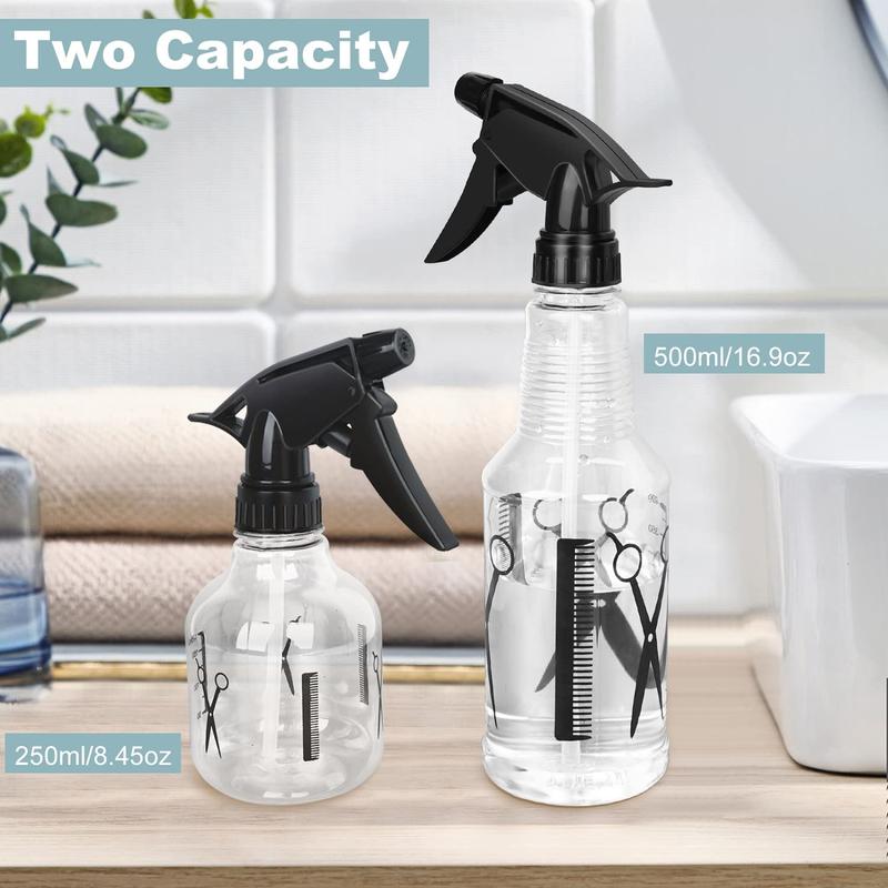 Mister Spray Bottle, 250ml & 500ml Adjustable Spray Storage Container for Hair, Plant and Home Cleaning Tin Organiser