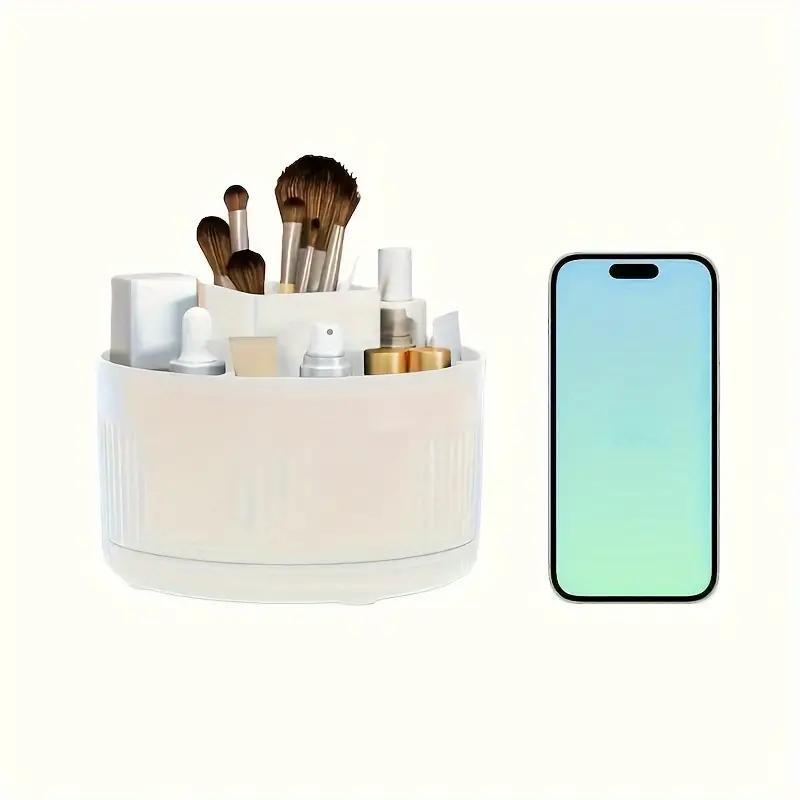 360° Rotating Makeup Organizer, 1 Count Makeup Storage Box, Cosmetic Storage Box, Home Organizer for Bedroom Vanity Bathroom