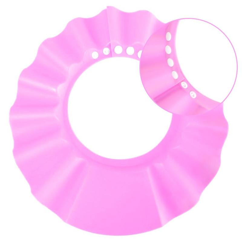 Shower Bathing Protection Bath Cap Soft Adjustable Visor Hat for boys girls, (pink),Useful Gift