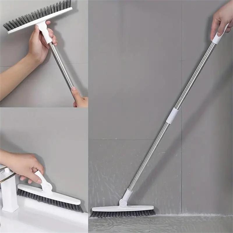 Rotating Floor Scrub Brush, Long Handle Floor Cleaning Brush, Bathroom Tile Cleaning Brush, Household Cleaning Tool for Kitchen Bathroom