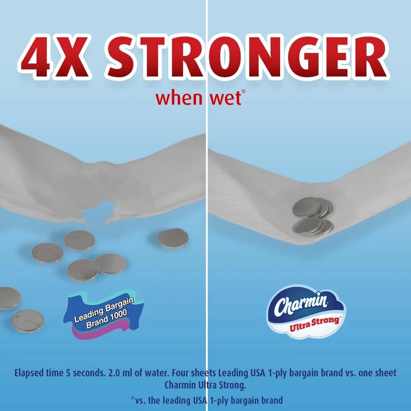 Charmin Ultra Strong Toilet Paper - 30 Mega Rolls for Ultimate Comfort - Wipes