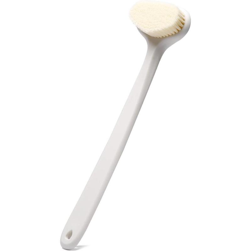 Upgraded Bath Body Brush with Comfy Bristles Long Handle Gentle Exfoliation Improve Skin's Health and Beauty Bath Shower Wet or Dry Brushing Body Brush (14 inch, White)(Creative Life Pavilion) Accessories