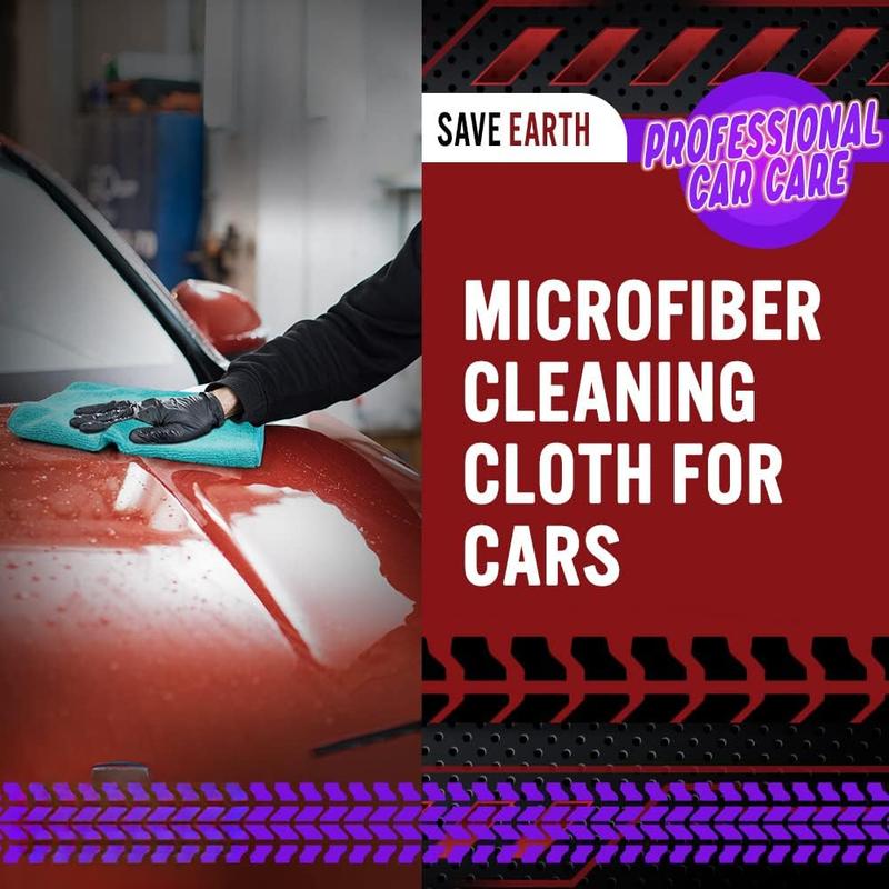 Microfiber Cleaning Cloths-50PK, Microfiber Towels for Cars, All-Purpose Car Cloth, Dusting Cloth Cleaning Rags, Absorbent Microfiber Cloth for SUVs, House, Kitchen, Window-12×12