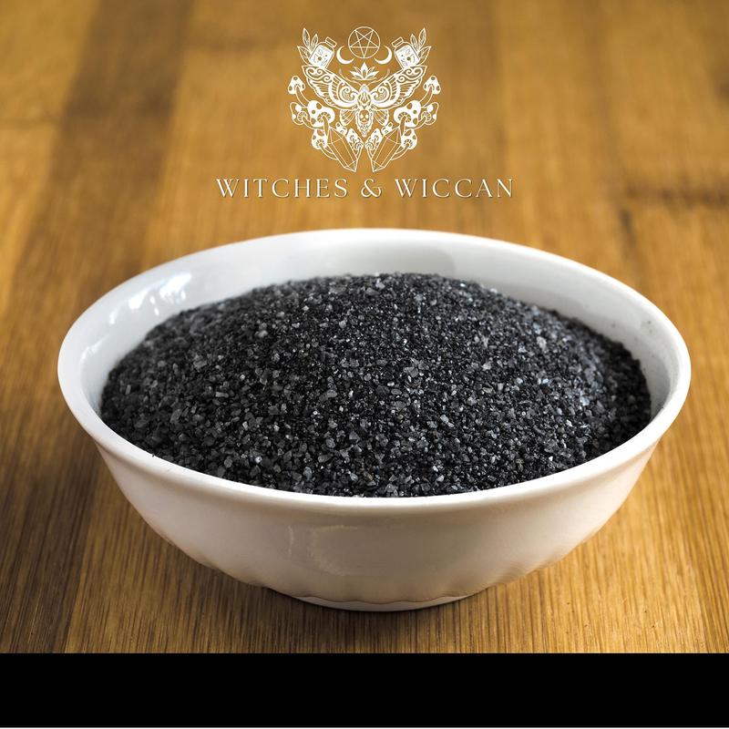 Black Salt for Protection Rituals - Wiccan Supplies for Witchcraft & Spells | 2 oz Bag of Sal Negra for Magical Practices Freshener Scented Aroma Perfume