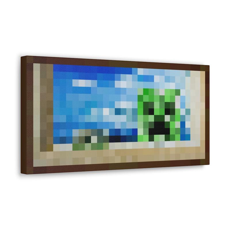 Minecraft Creeper Painting Trending Gift Wall Art Room Decor Unframed Poster