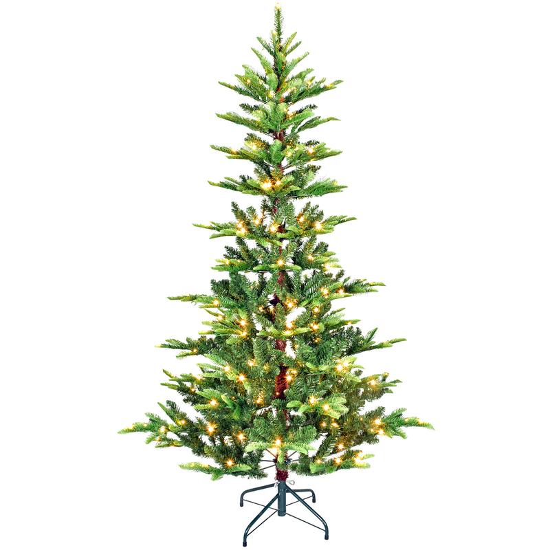 4 FT Pre-Lit Aspen Fir Artificial Christmas Tree ,Green Decor Ornaments