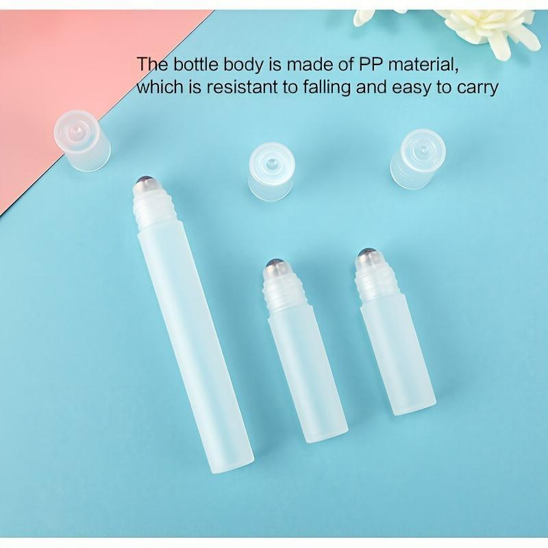 Refillable Essential Oil Roller Bottle, 10pcs set Clear Roller Ball Bottle, Storage Bottle for Travel and On-the-go Aromatherapy