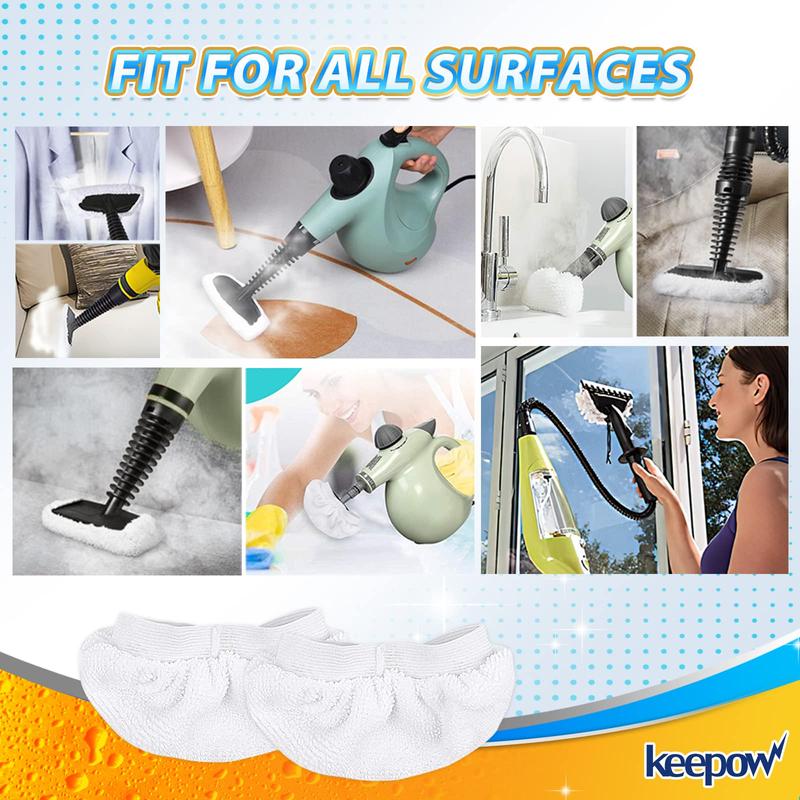 KEEPOW Universal Microfiber Cloths for Handheld Steam Cleaner, Compatible with Bissell Steam Shot With Washable Rags Cleaning