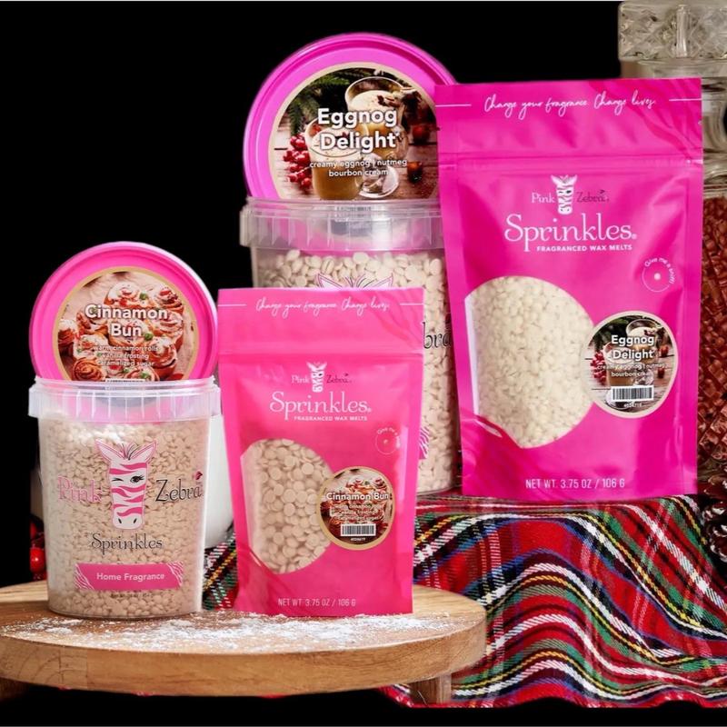 Pink Zebra Sprinkles - 12 Days of Christmas - 3.75 oz bag of soy non toxic wax - candle alternative