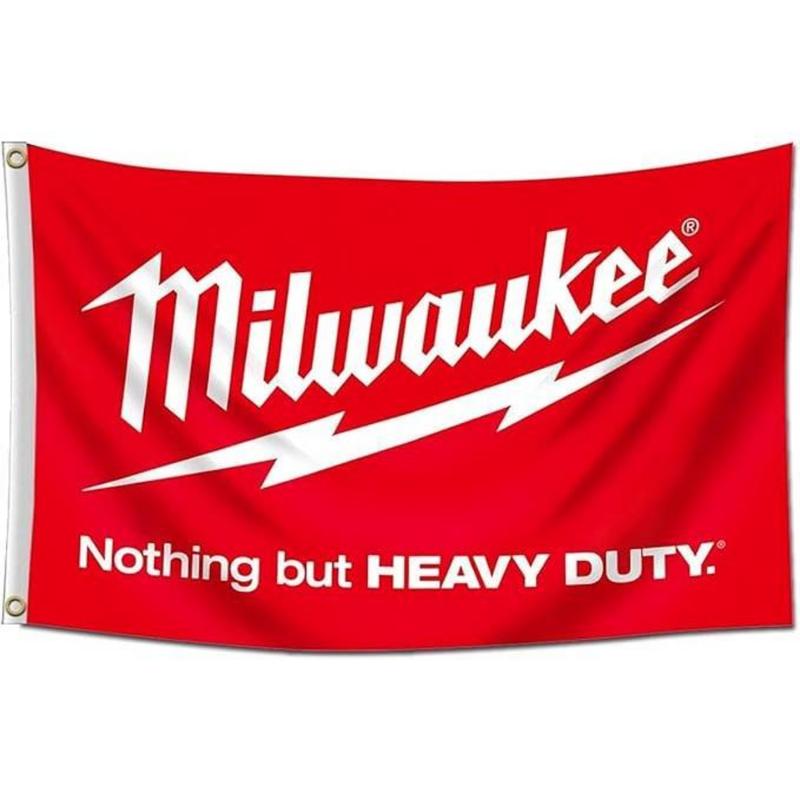 Milwaukee Heavy Duty 3x5 Ft Flag with 4 Brass Grommets - One-Sided Banner for Indoor Outdoor, Travel, Events, Festivals, and Room Décor