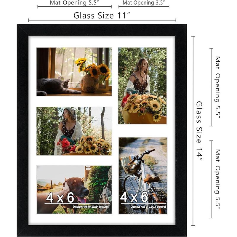 Collage Picture Frame, Collage Picture Frame, Displays Photos,  Available for Horizontal and Vertical Display, Black.