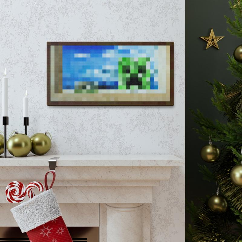 Minecraft Creeper Painting Trending Gift Wall Art Room Decor Unframed Poster