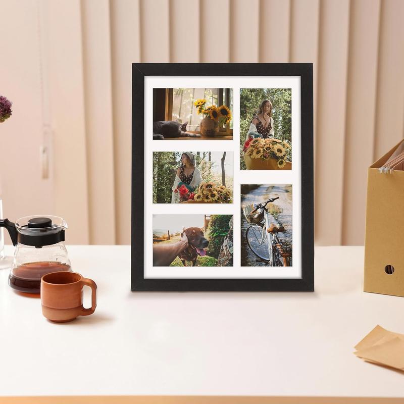 Collage Picture Frame, Collage Picture Frame, Displays Photos,  Available for Horizontal and Vertical Display, Black.