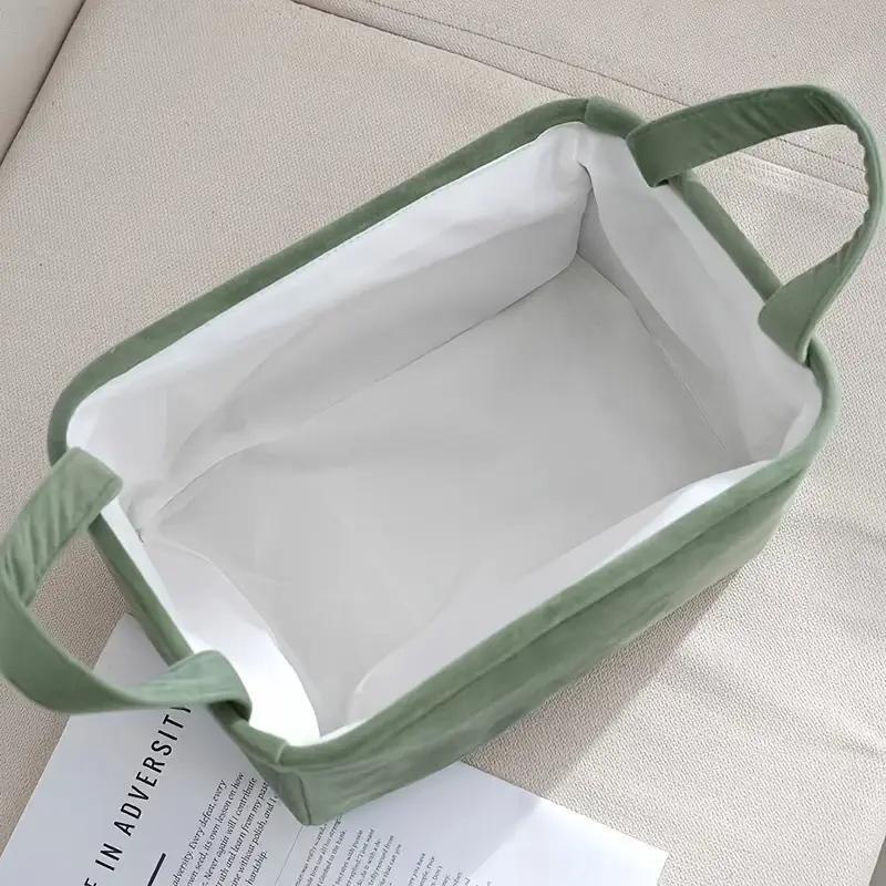 Foldable Storage Basket, Clothes Storage Basket with Handle, Home Organizer for Bedroom Wardrobe