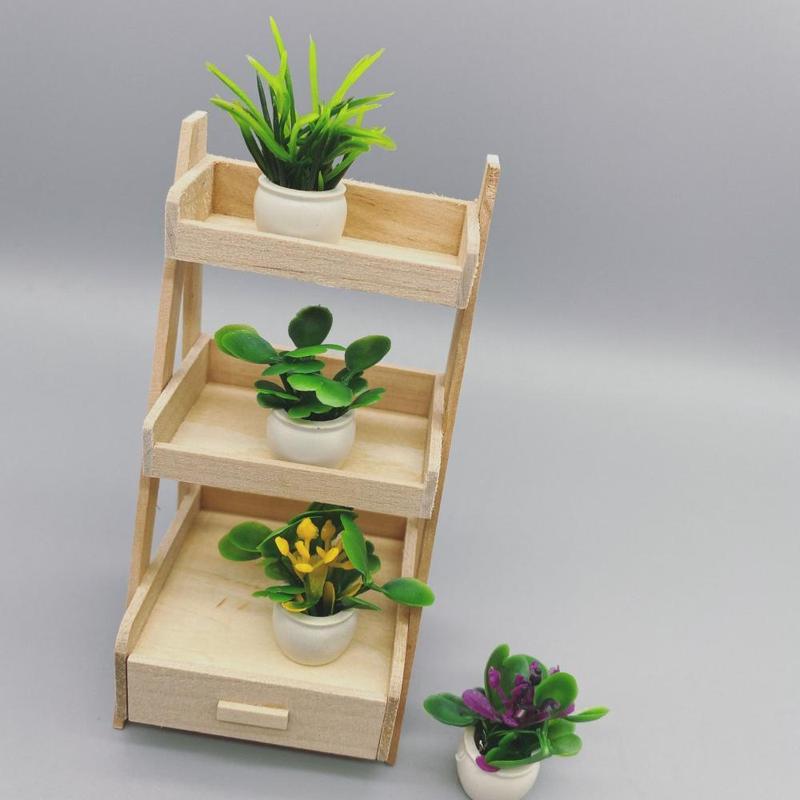 4pcs set Miniature Potted Plant Model, Mini Plant For Dollhouse Decor, Decoration Craft For Home Office Table Desk