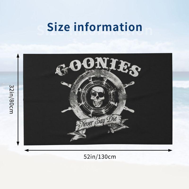 Microfiber Funny Skull Surfing Retro Beach Towel for Kids Adults, Anti-Sand Swimming Pool Towel for Travel Yoga Gym Camping, Extra Large Size