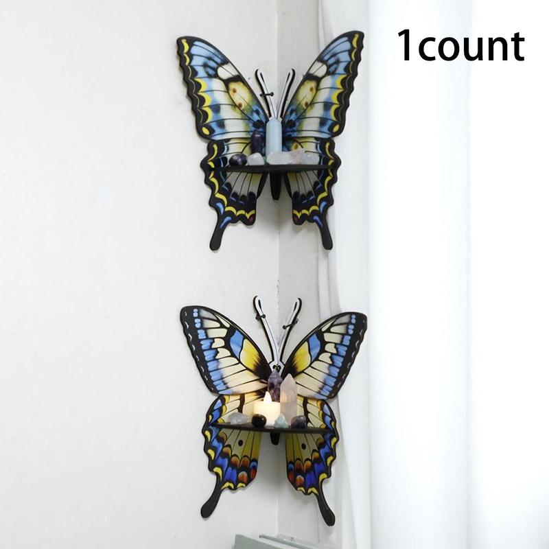 Room Decor Wooden Butterfly Design Wall Mounted Shelf, Creative Wall Hanging Storage Shelf, Wall Shelf for Home Decor, Fall Decor