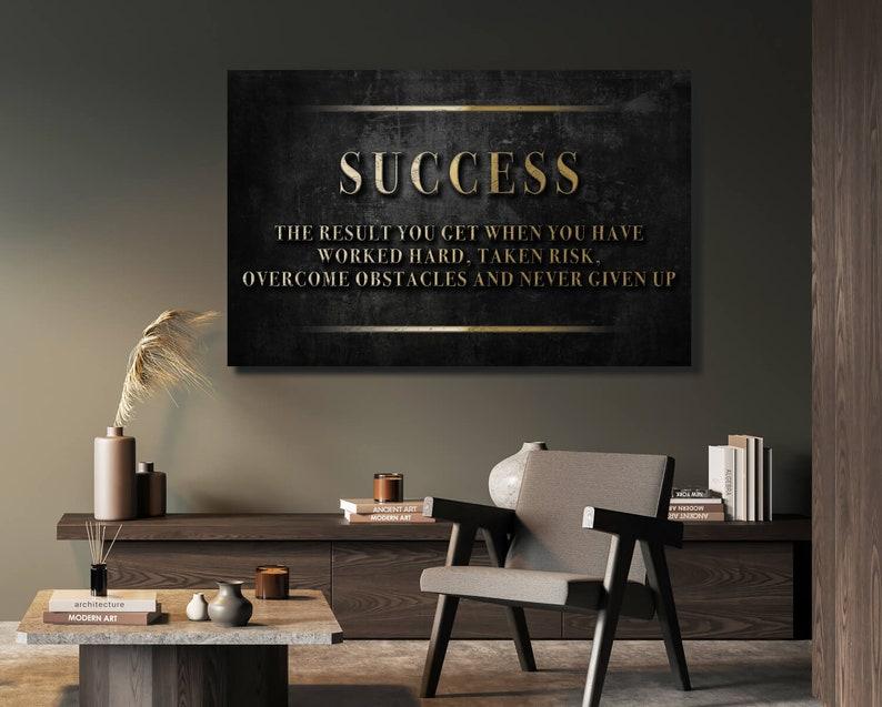 Success Noun Wall Art Workout Motivation Sign  Art Home Decor Modern Office Decor Gym Poster Fitness Sign Print Motivational Quotes