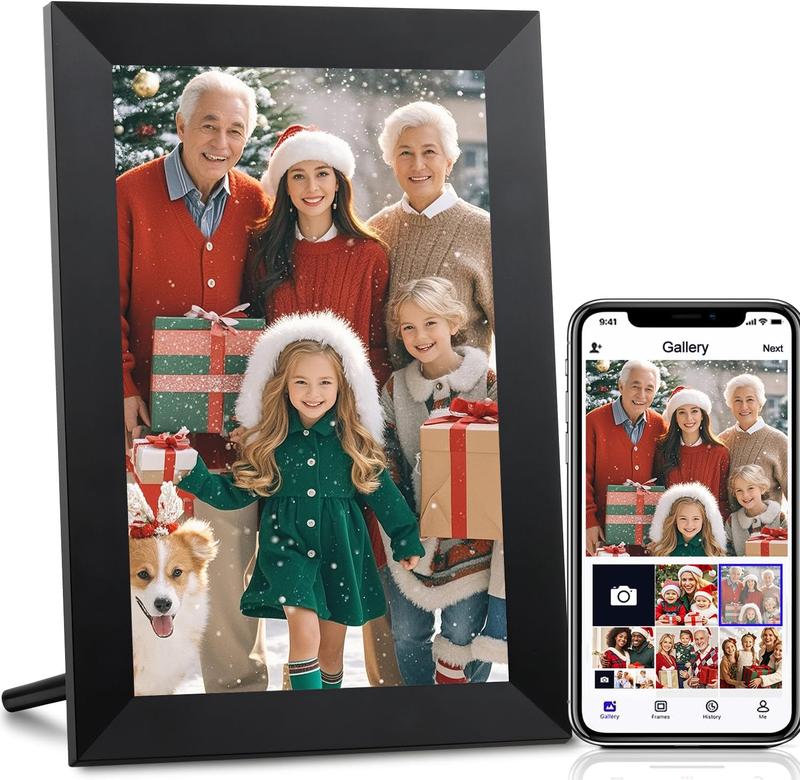 Digital Picture Frame 10.1 Inch WiFi,1280 * 800P IPS HD Disply,  Digital Photo Frame with 32GB Storage, Picture Frames Share via Free APP - Photo Frame Electronic Gifts for Mom Grandparents