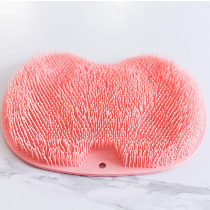 Non-slip Silicone Foot Mat, 1 Count Shower Foot Massage Brush with Suction Cup, Bathroom Gadgets