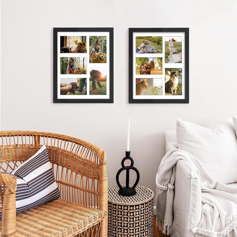 Collage Picture Frame, Collage Picture Frame, Displays Photos,  Available for Horizontal and Vertical Display, Black.