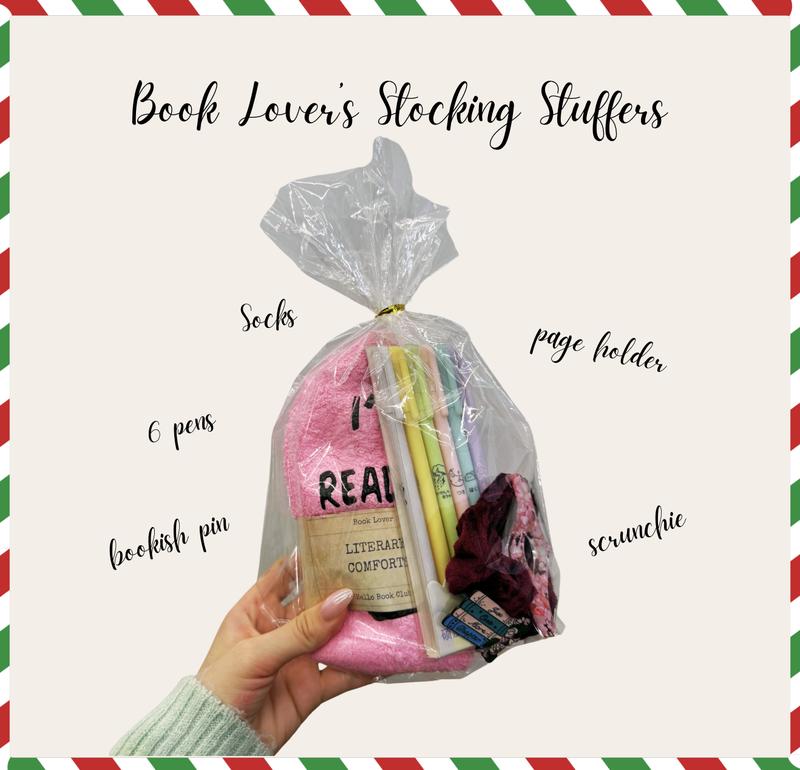 Book Lover's Stocking Stuffers: Socks, Pins, Pens, Scrunchie, and Page Holder Set - Perfect for Avid Readers