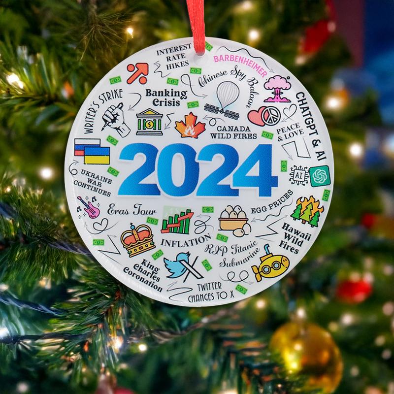 2024 Christmas Ornament, Year In Review 2024, Cute Christmas tree decorations, Year to Remember Ornament