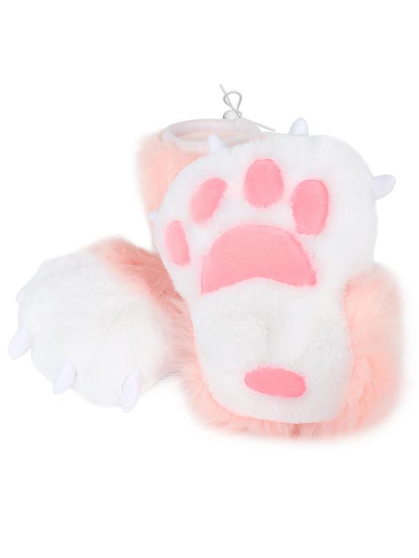 2024 New Style Cute Cat Paw Design Plush Paw Covers, Soft Comfortable Cosplay Stage Anime Performance Props for Halloween, Party Accessories for Women & Girls