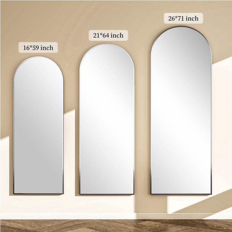 Easly Arched Aluminum Alloy Framed Full Length Mirror Floor Mirror Wall Mirror