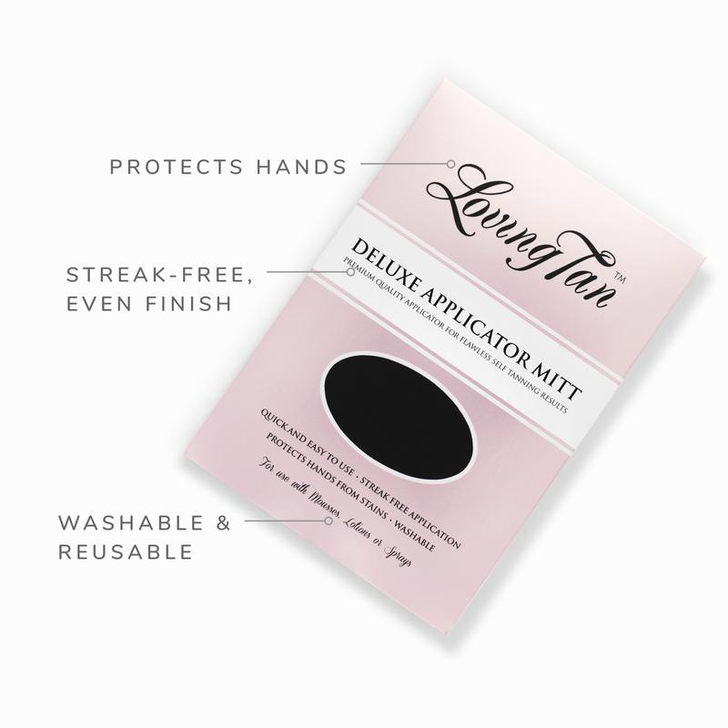 Loving Tan Self Tanning Deluxe Applicator Hand Mitt, Plush Design for Streak Free Finish, Reusable - 1 ct.