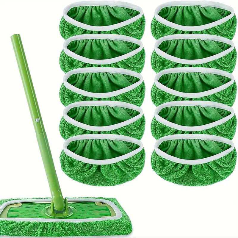 8 pcs Set High-Absorbency Microfiber Mop Pads - Machine Washable, Multipurpose Wet Dry Floor Cleaning Cloths - Easy Maintenance