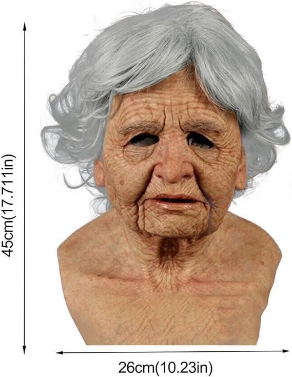 Halloween Masks Realistic Old Man Masks Creepy Human Latex Masks, Scary Wrinkle Masks Halloween Role Play Masks Party Props, Halloween Decorations