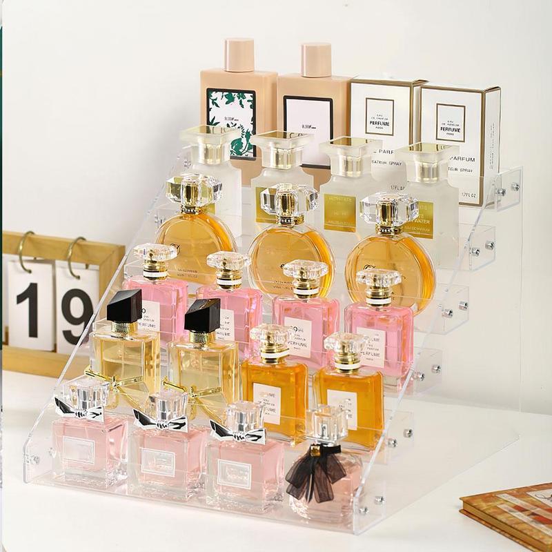 Multi-layer Perfume Storage Rack, Clear Acrylic Desktop Cosmetic Organizer, Desk Perfume Display Stand for Home, Makeup Organizer, Storage Organizer, Summer for Gift