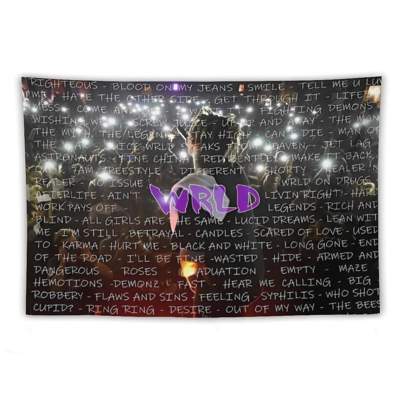 Juic Wrld Album Flag Tapestry Rapper Music Singer Tapestry 40x60in Funny Poster for College Party Room Indoor and Outdoor Decor