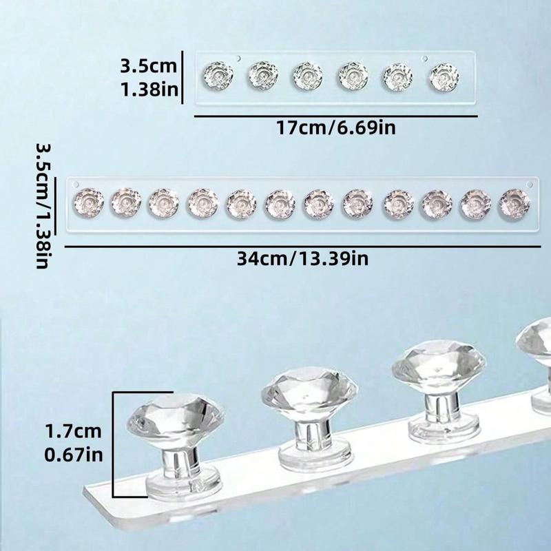 Clear Acrylic Jewelry Display Stand, 1 Set Exquisite Jewelry Display Rack, Home Wall Organizer for Jewelry, Necklace, Bracelet, Earrings