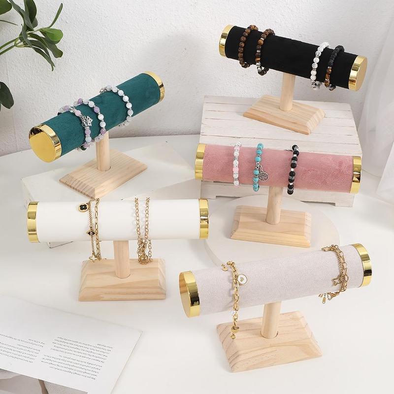 Wooden Jewelry Display Stand, 1 Count Jewelry Bracelet Watch Display Holder, Jewelry Organizer, Home Organizer for Jewelry, Watch, Bracelet