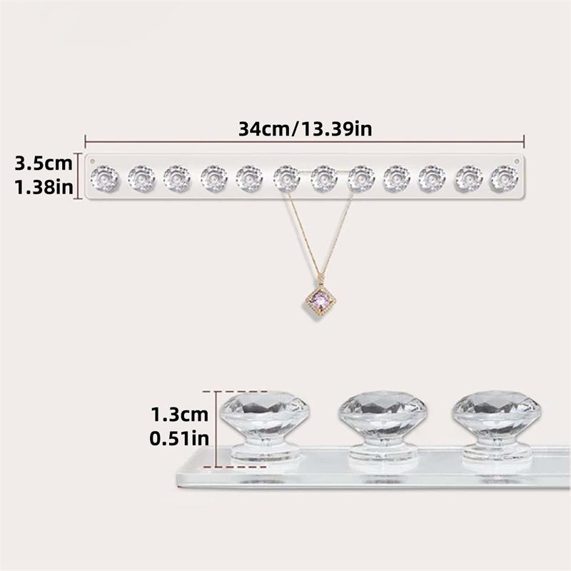 Clear Acrylic Jewelry Display Stand, 1 Set Exquisite Jewelry Display Rack, Home Wall Organizer for Jewelry, Necklace, Bracelet, Earrings