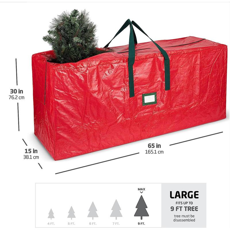 Christmas Tree Storage Bag, 1 Count Waterproof Large Capacity Christmas Tree Storage Organizer with Handle & Zipper, Home Organizer for Indoor & Outdoor