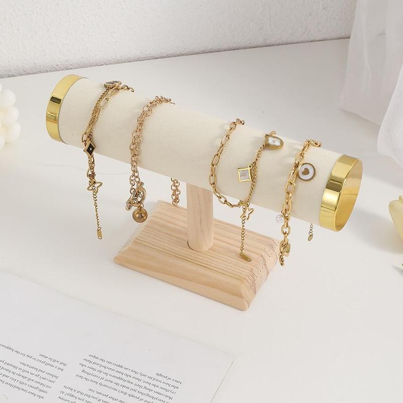 Wooden Jewelry Display Stand, 1 Count Jewelry Bracelet Watch Display Holder, Jewelry Organizer, Home Organizer for Jewelry, Watch, Bracelet